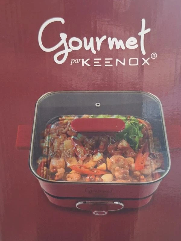 Cuiseur électrique multifonction – Gourmet par KEENOX – Rouge – Neuf